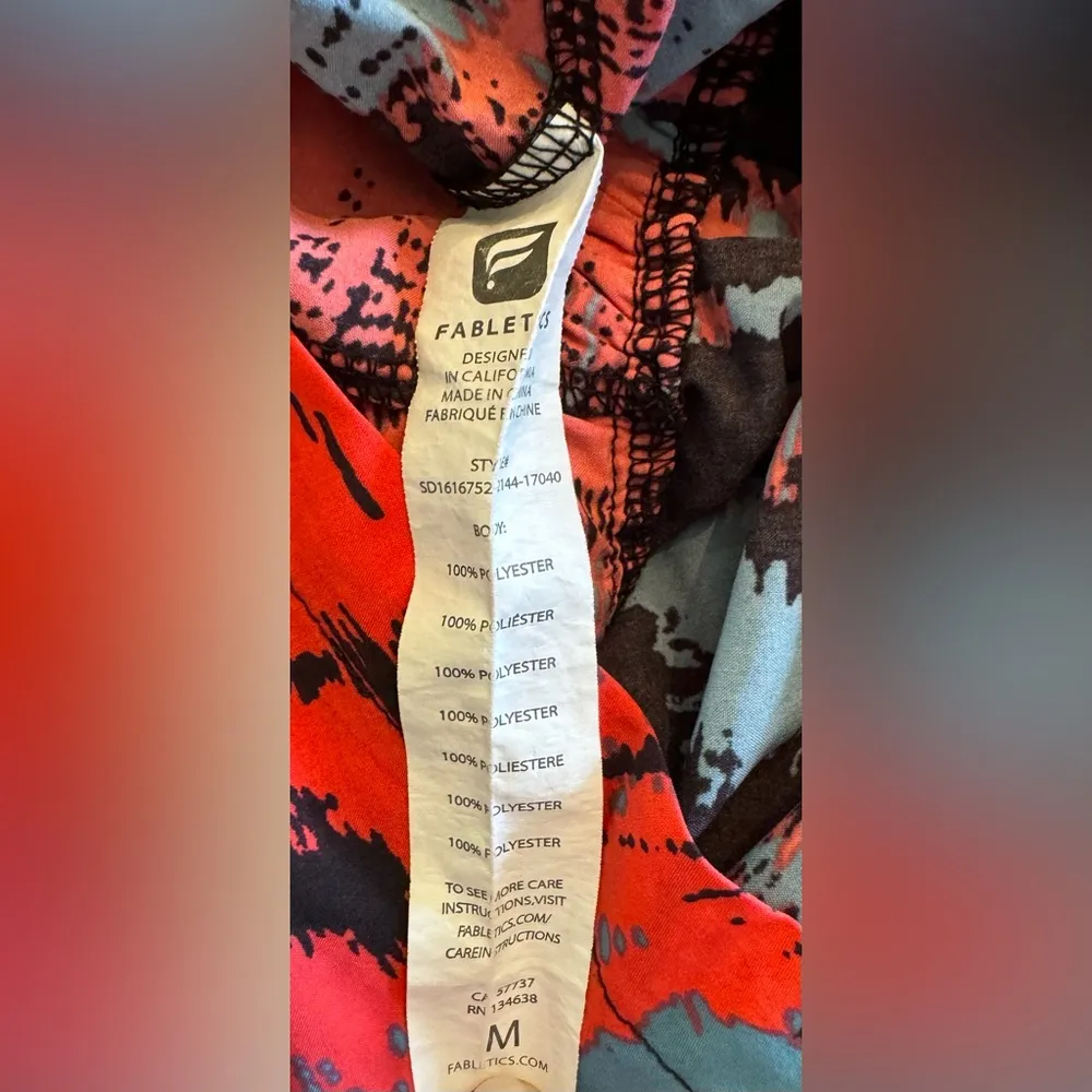 Fabletics Liza Heatwave Multicolor Sleeveless Romper- Size M - Image 7