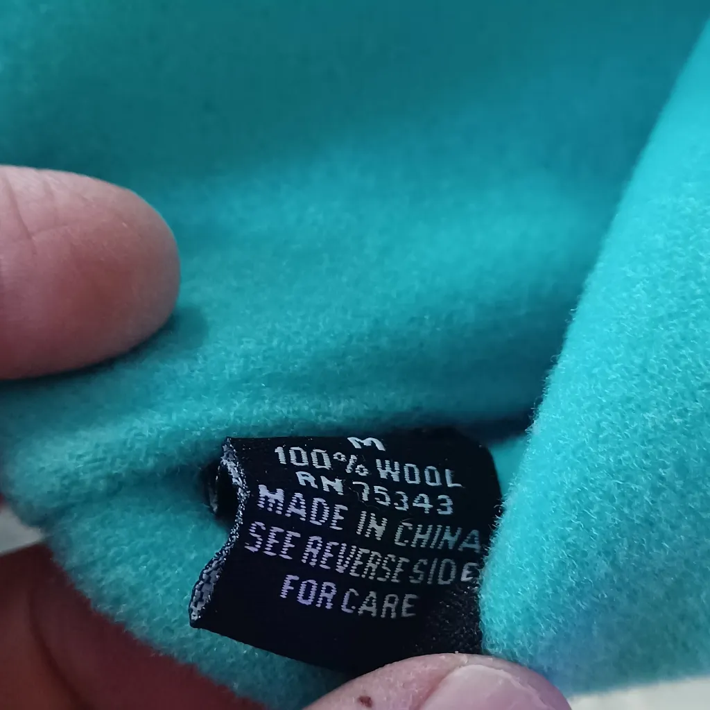 Vintage Alexandra Bartlett Wool Full Zip Sweater Jacket Mock Collared Blue Sz M Size M - Image 5