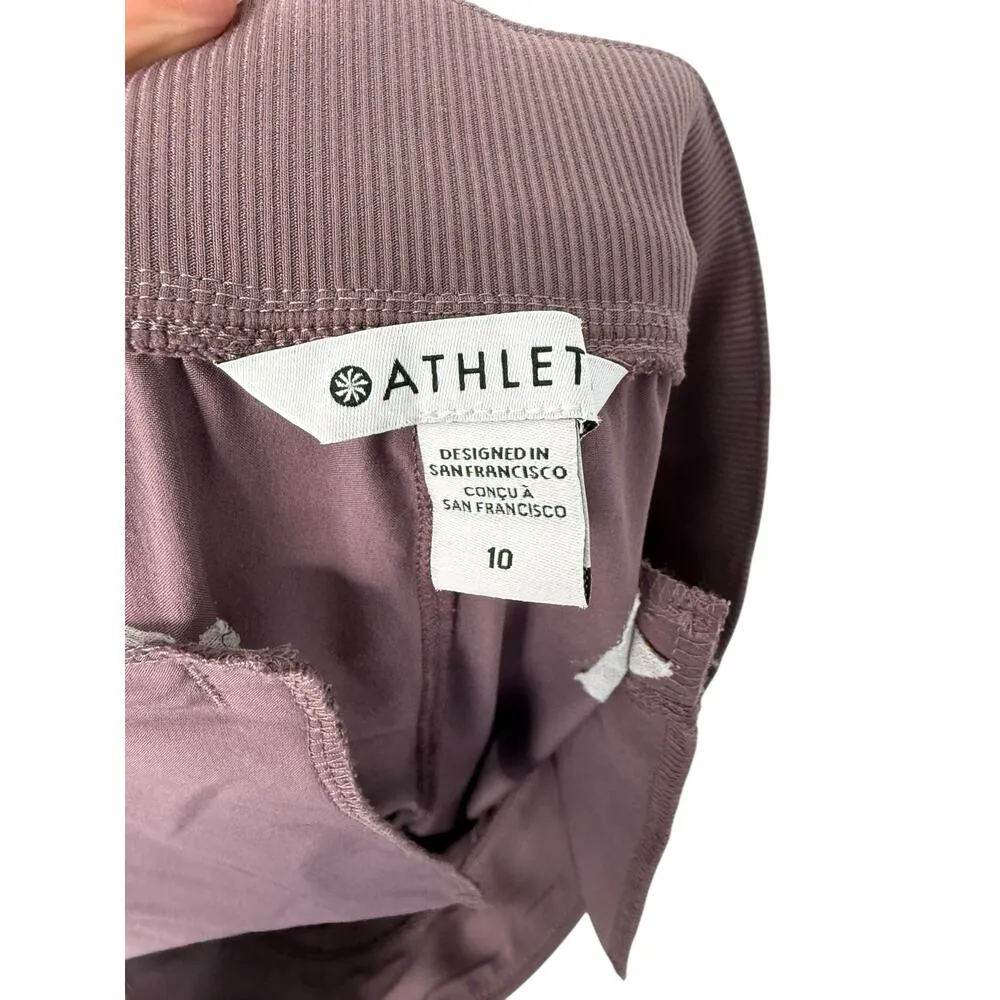 Athleta Brooklyn Ankle Pants Women 10 Purple Featherweight Athleisure Sporty - Image 9