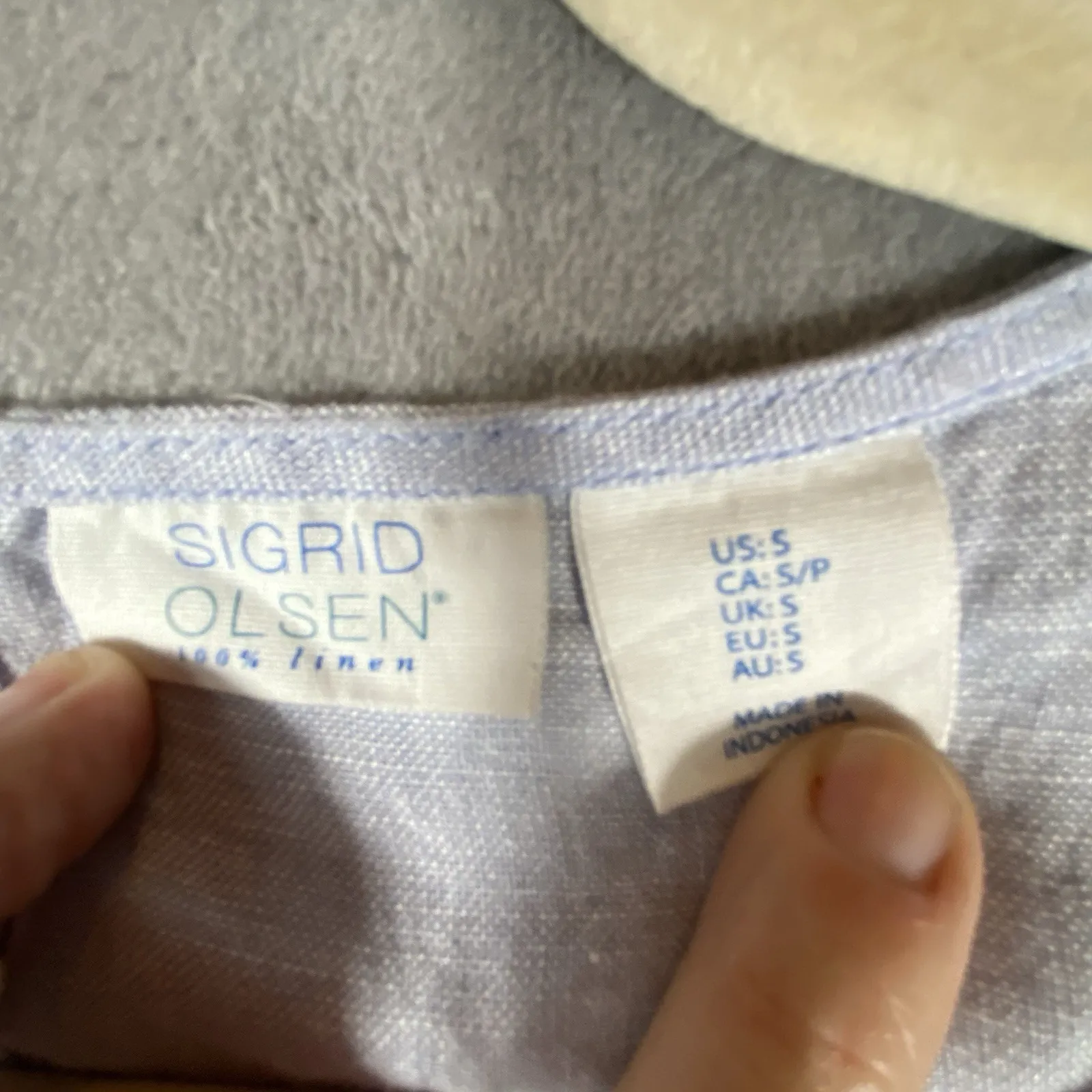 Sigrid‎ Olsen Linen Dress Small Sleeveless Knee Summer Shift Beach Vacation Boho - Image 6