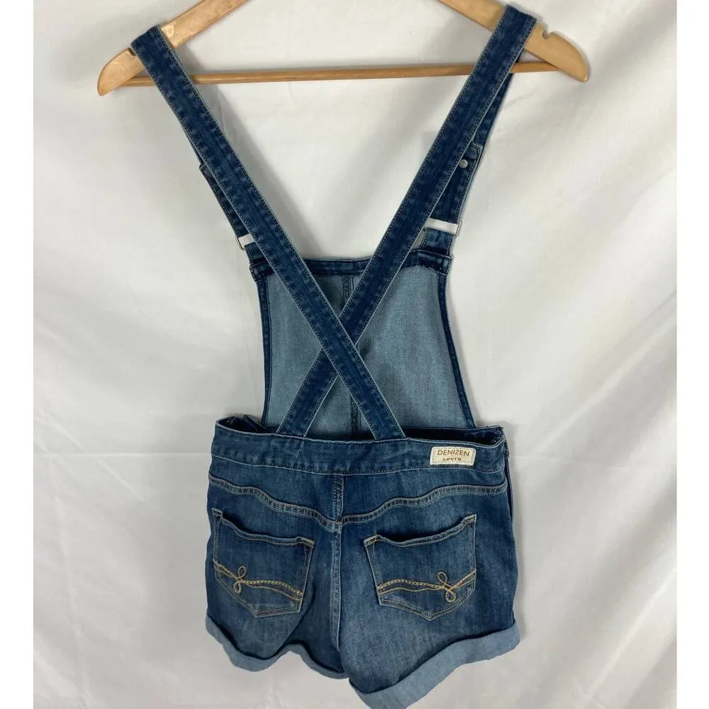Denizen by Levi's Loose Fit Cuffed Dark Blue Denim Jean Shortall Size XS - Image 7