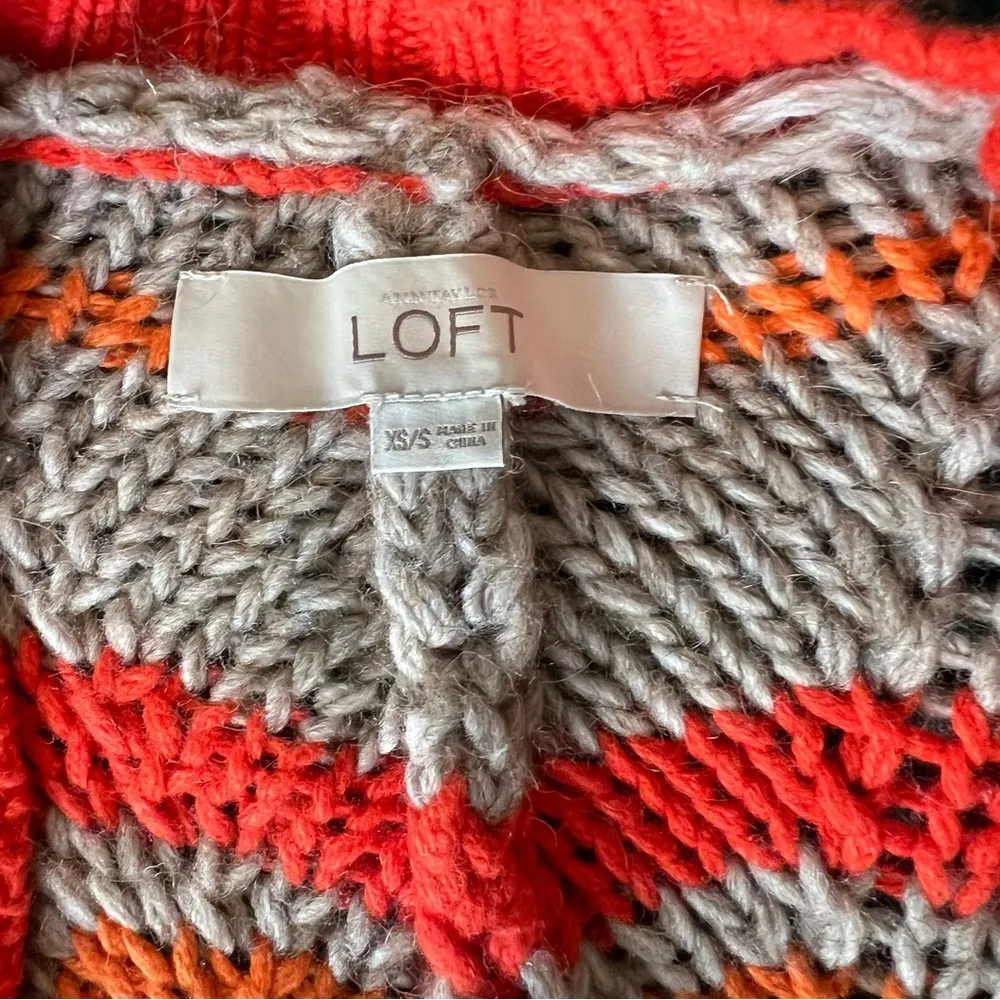 Ann Taylor Loft Womens Shrug xs/s Alpaca Rabbit Crocheted Kimono Orange Size undefined - Image 4