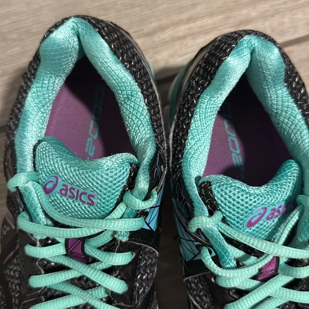 ASICS GT-2000 3‎ Women's Running Shoes Black Teal Purple T550N Size 9 - Image 5