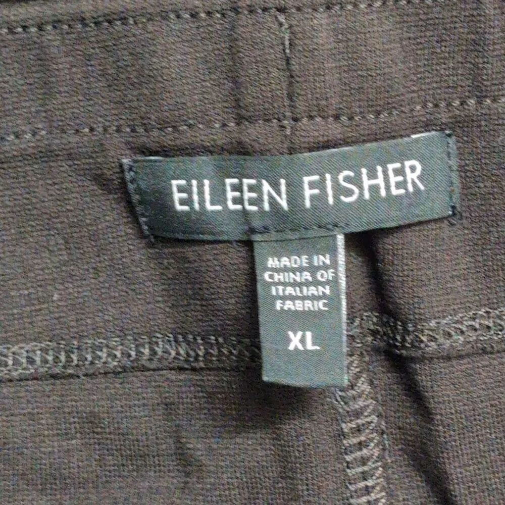 Eileen Fisher Brown A Line Knee Length Viscose Blend Skirt Career Office Size XL - Image 3