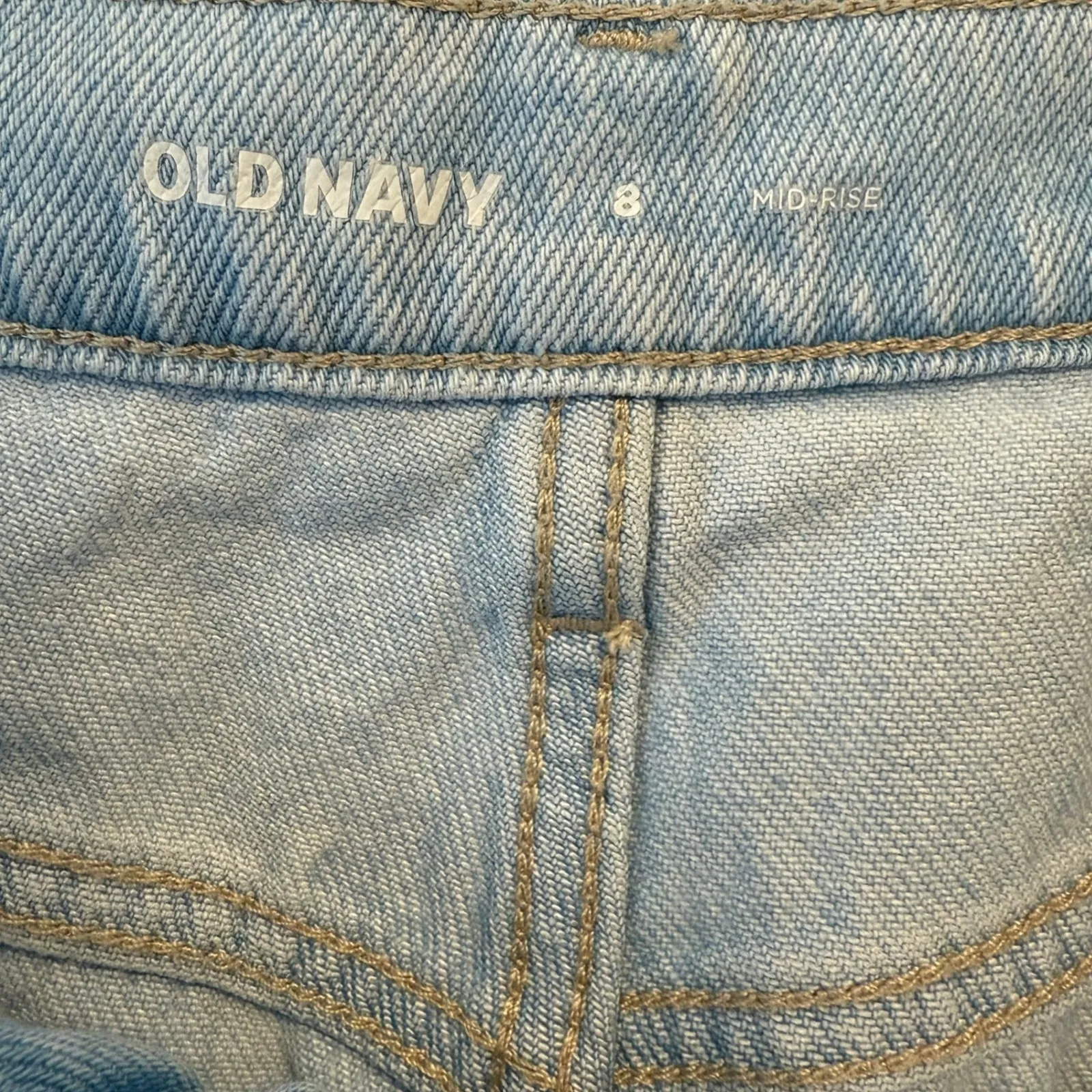 Old Navy Women's Maria Mid Rise Column Front Slit Denim Midi Skirt Size 8 - Image 7