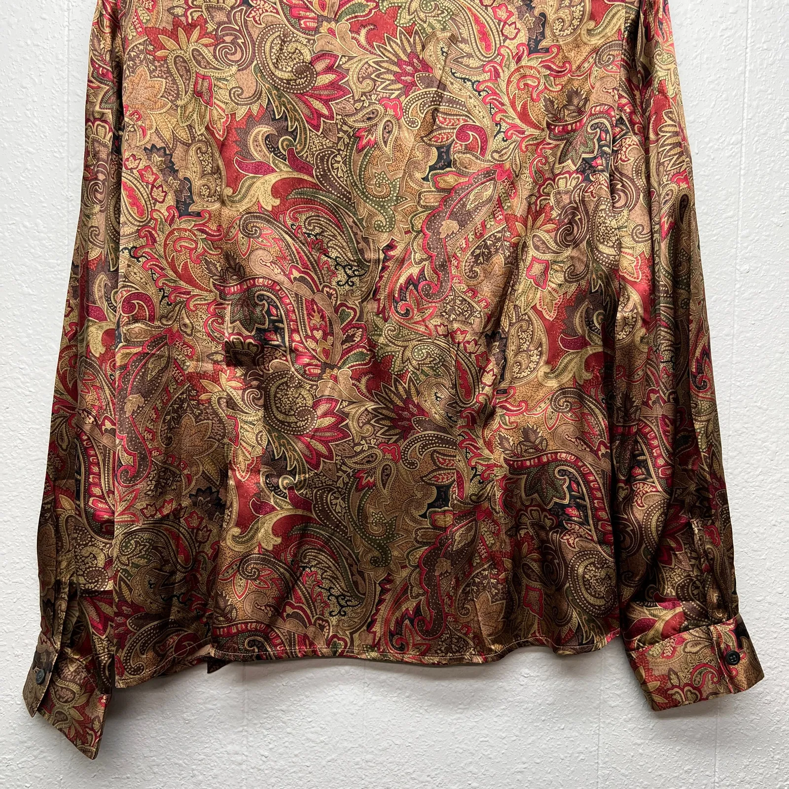 Evan Picone 100% Silk Top Womens 10 Career Workwear Office Quiet Luxury Formal - Image 7