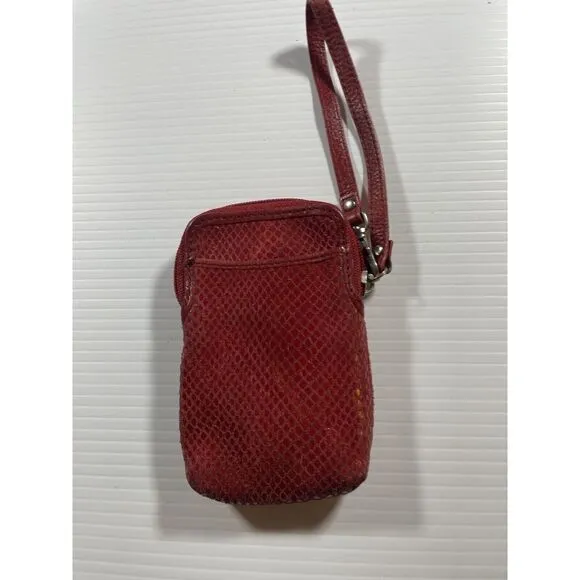 Fossil Red Wristlet Wallet W‎ Zipper - Image 2