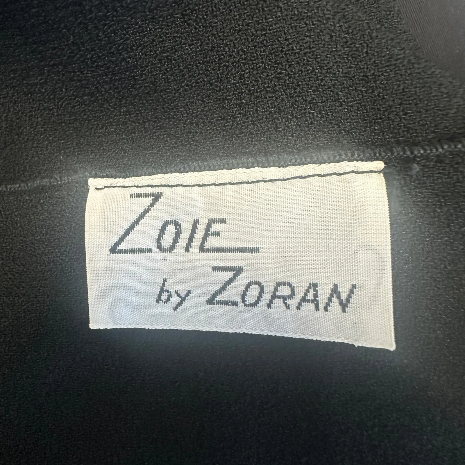 Zoie by Zoran VTG 80s Black Lettuce Trim Tunic Witchy Fairy Ren Faire Knight XS - Image 10