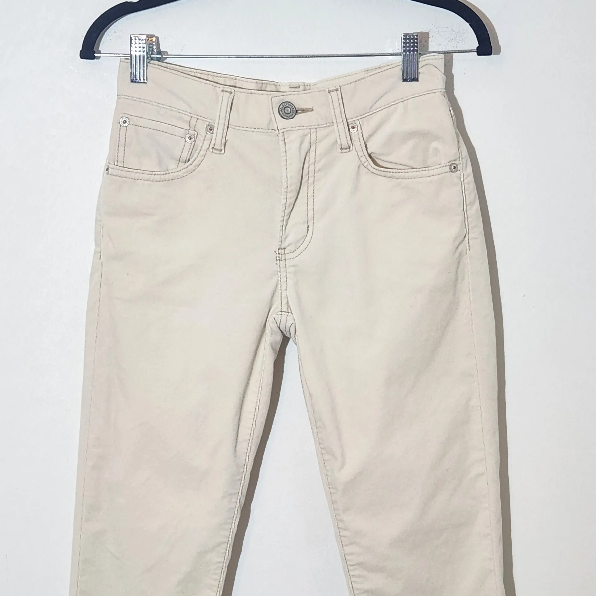 Moussy Vintage Cream Corduroy Skinny Pants Size 25 - Image 2