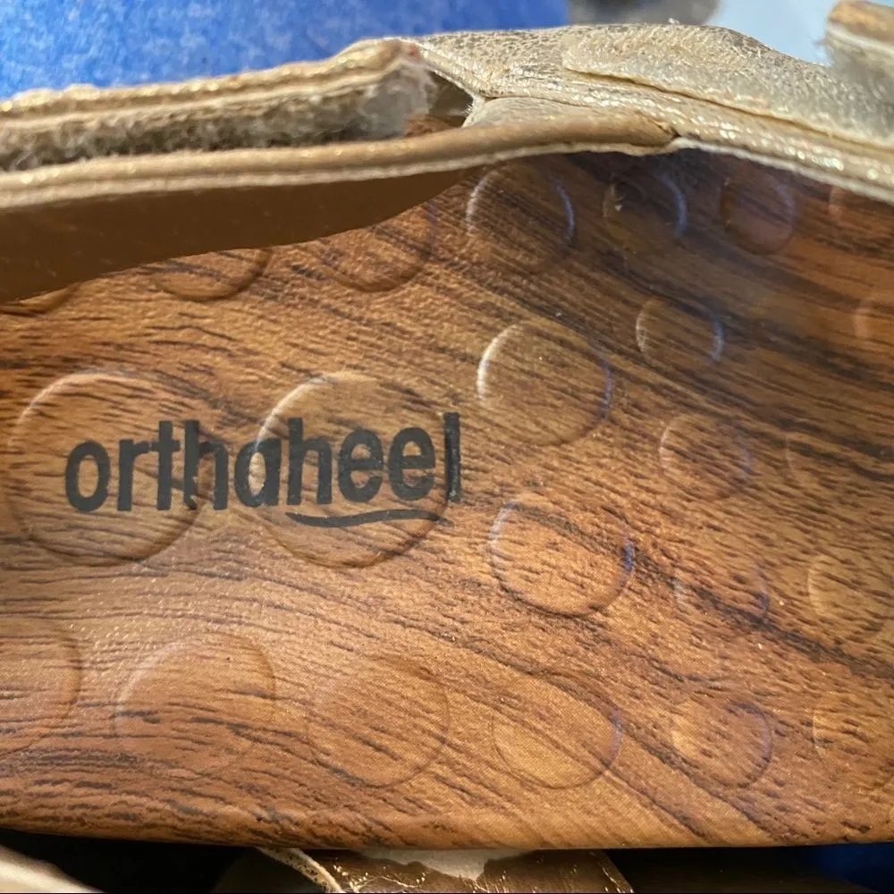 Orthaheel Yasmin‎ Gold Sandals Size 8 - Image 2