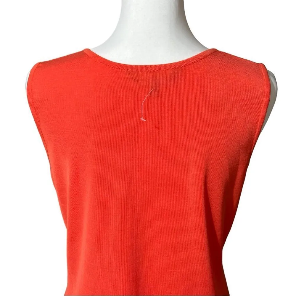 Ming Wang Orange Knit Sleeveless Top Sz S NWT - Image 6