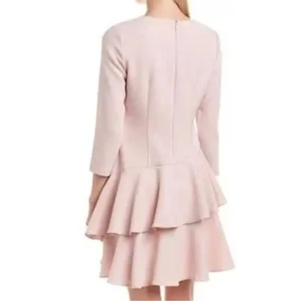 Eliza J Blush Pink Tiered  Ruffle mini Dress Size 16W party cocktail date night - Image 2