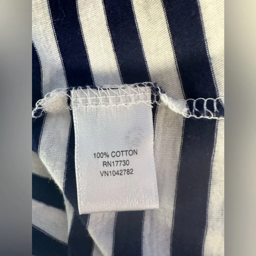 EUC Isaac Mizrahi stripe marina style tank top with waist string Sz Xs - Image 7