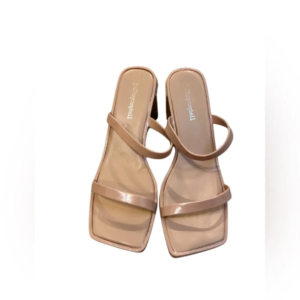 Jeffrey Campbell Nude Mules Sandals Heels Size 10 - Image 3