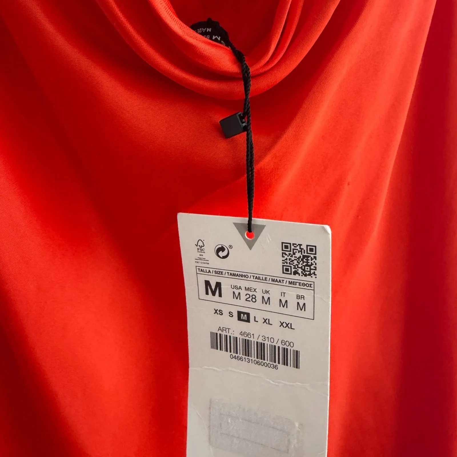 Zara Dress Womens Medium Orange Satin Silky Slip Cowl Neck Date Night Romantic - Image 5