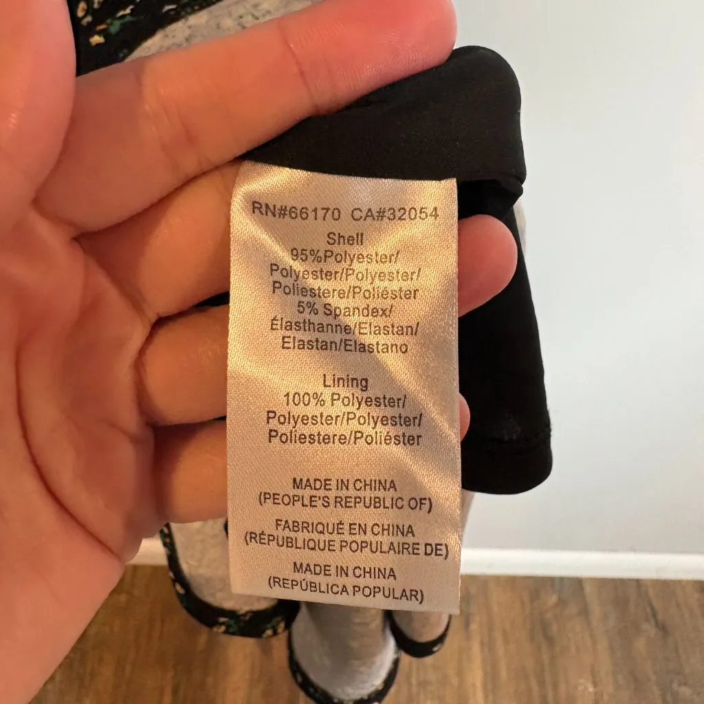 Anthropologie HUTCH Black Ditsy Floral Corset Ruffle Mini Dress - Image 5