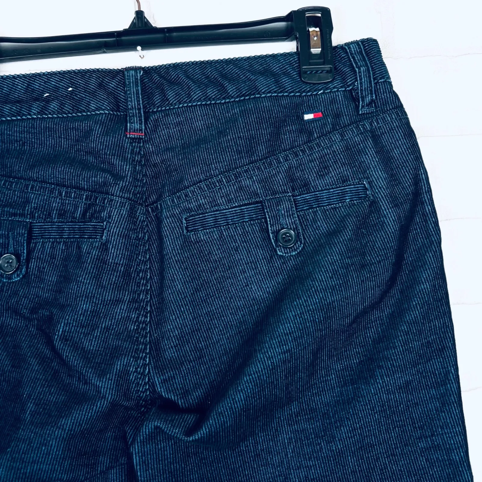 Tommy Hilfiger Jeans Womens Size 6 Corduroy Flare Leg Dark‎ Wash Pants - Image 10