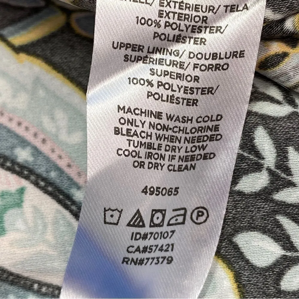 Loft Paisley Sleeveless Surplice Top Wide Leg Jumpsuit Black Multi Size 0 - Image 13