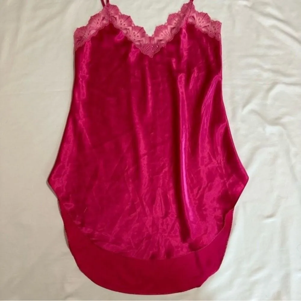 Victoria Secret Vintage Gold Tag Hot Pink Barbie Slip Dress - Image 2