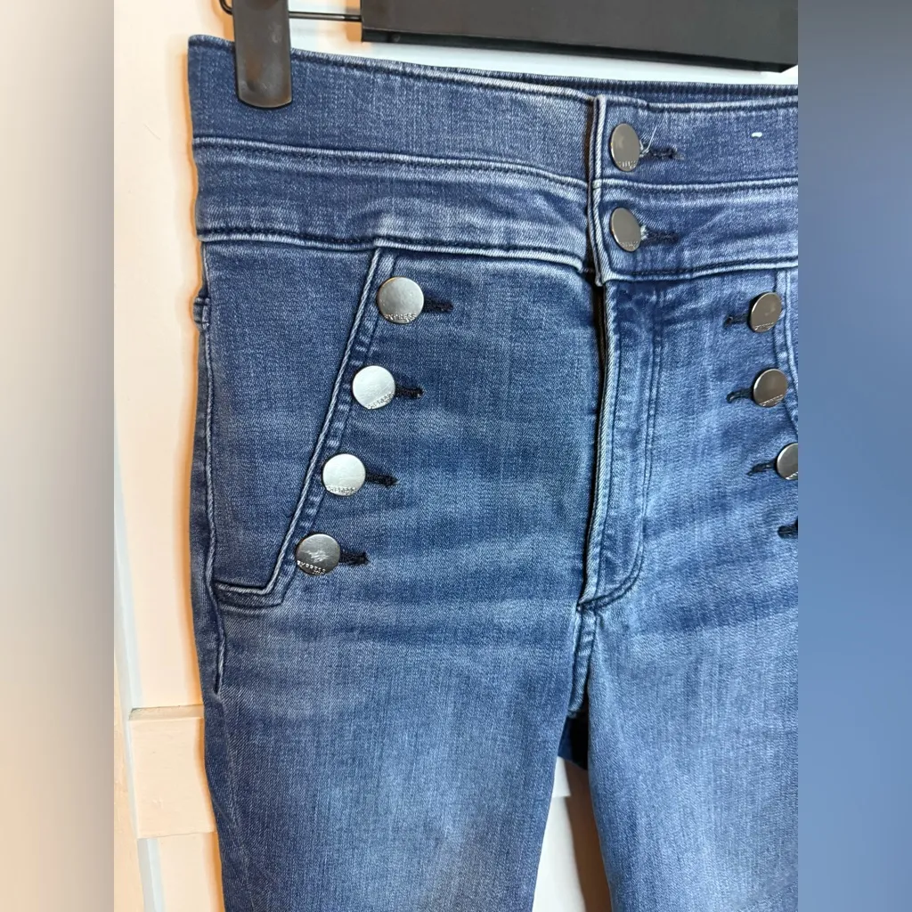 Express Super High Rise Stretch Denim Ankle Legging - Image 7