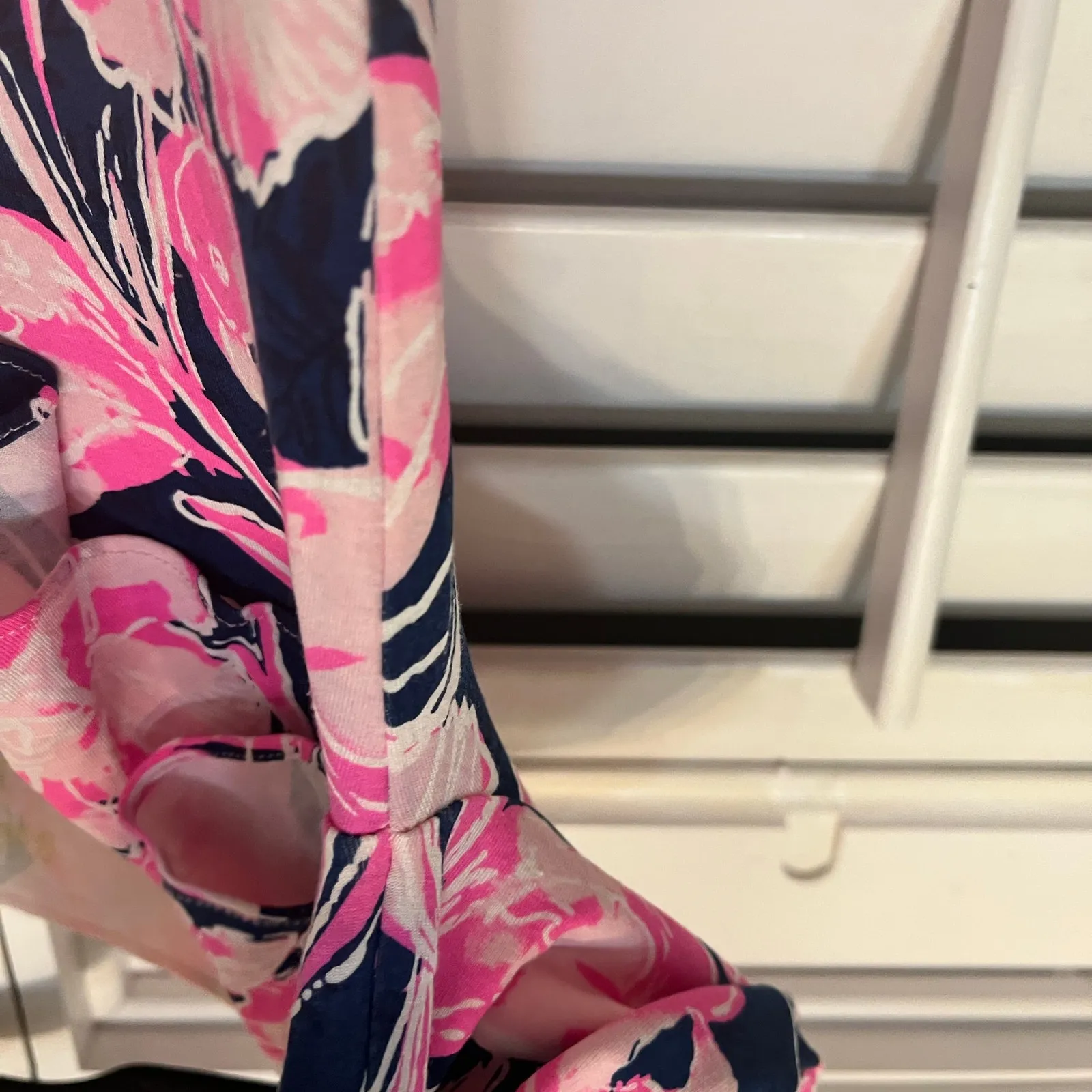 Lilly Pulitzer Stirling‎ Pink And Blue Flamingo Print Dress Size XXS - Image 7