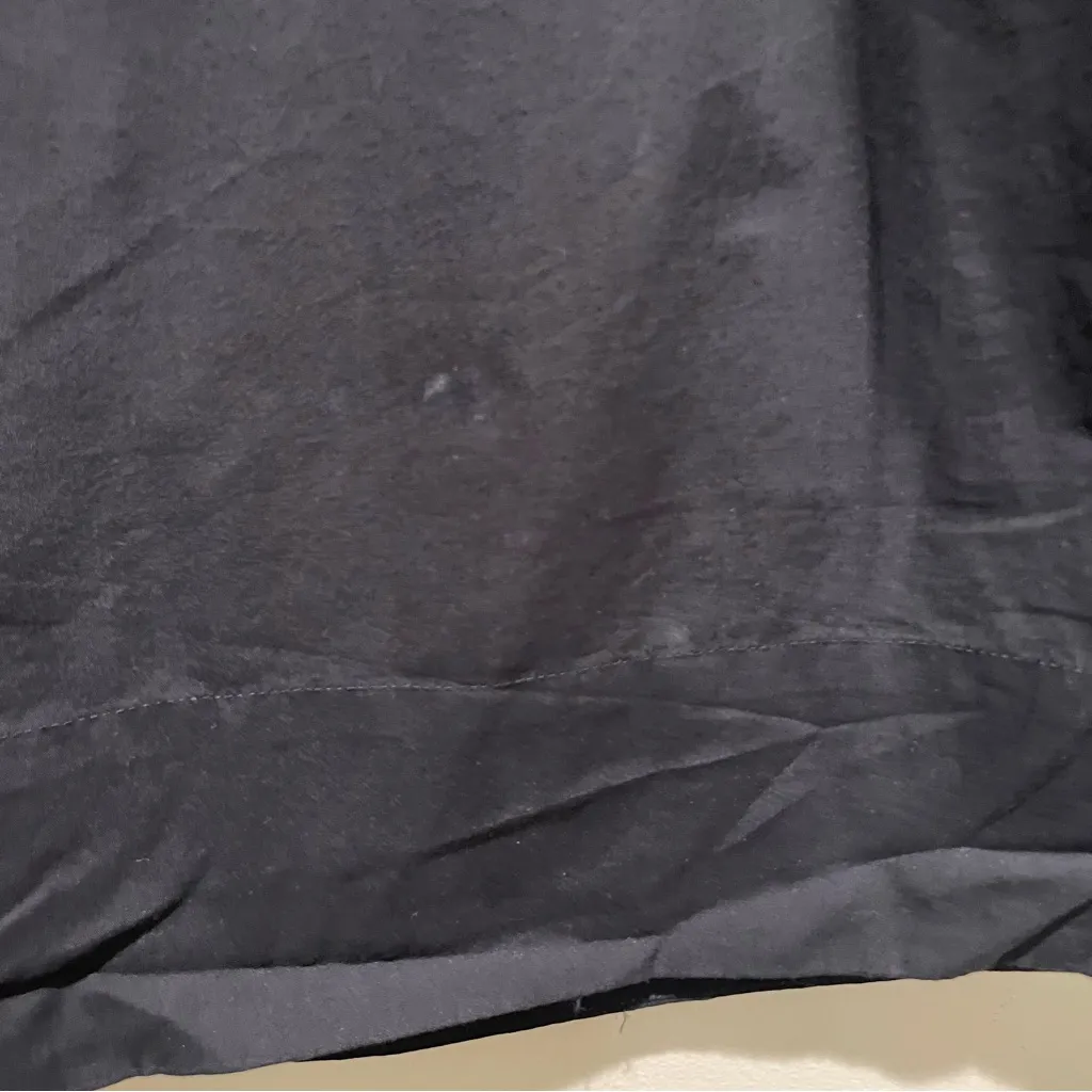 Japna Collared Button Down Short Sleeve Crop Top Black Women’s Size Medium - Image 9