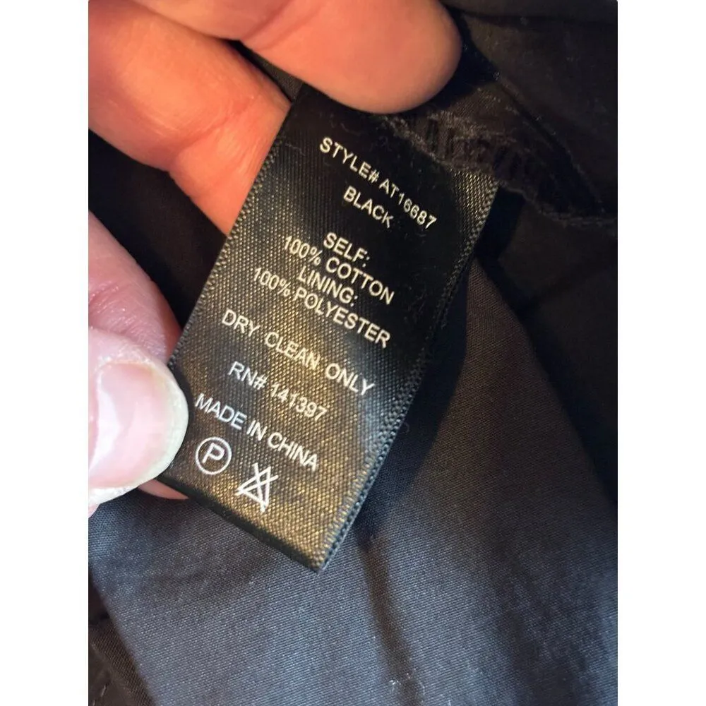 ASTR The Label Womens Black Puff Sleeve Smocked Crop Top Size S Cotton/Polyester - Image 6