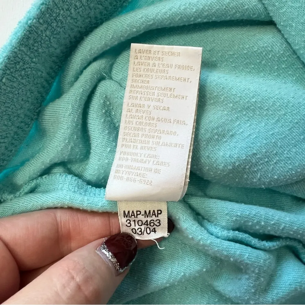 Tommy Hilfiger Vintage Y2K Blue Terrycloth Spellout Shorts Size M - Image 8