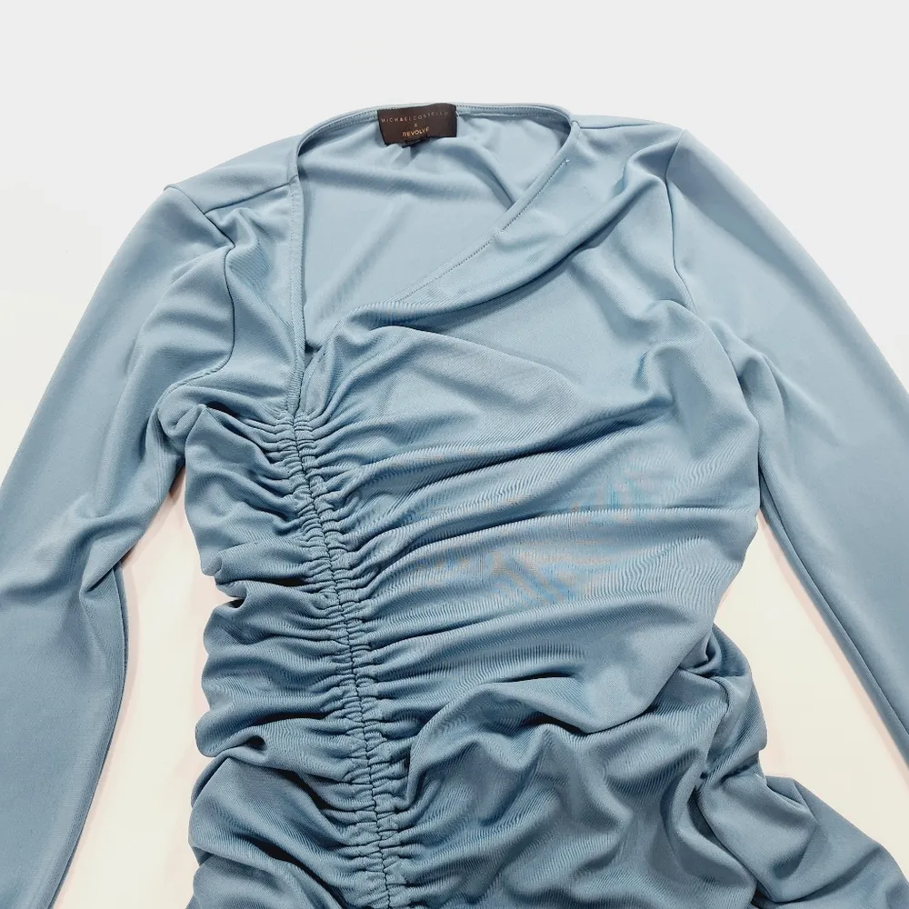 Michael Costello x REVOLVE Kylee Midi Dress in Dusty Blue - Image 5