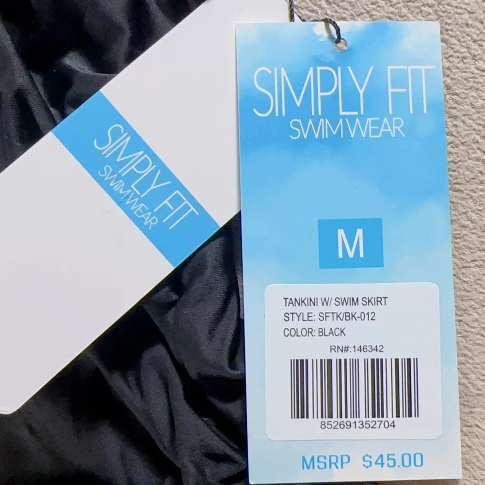 Simply fit swimwear top 1 pieces dress size M new with tag 🏷️ same day shipping Black Size M - Image 3
