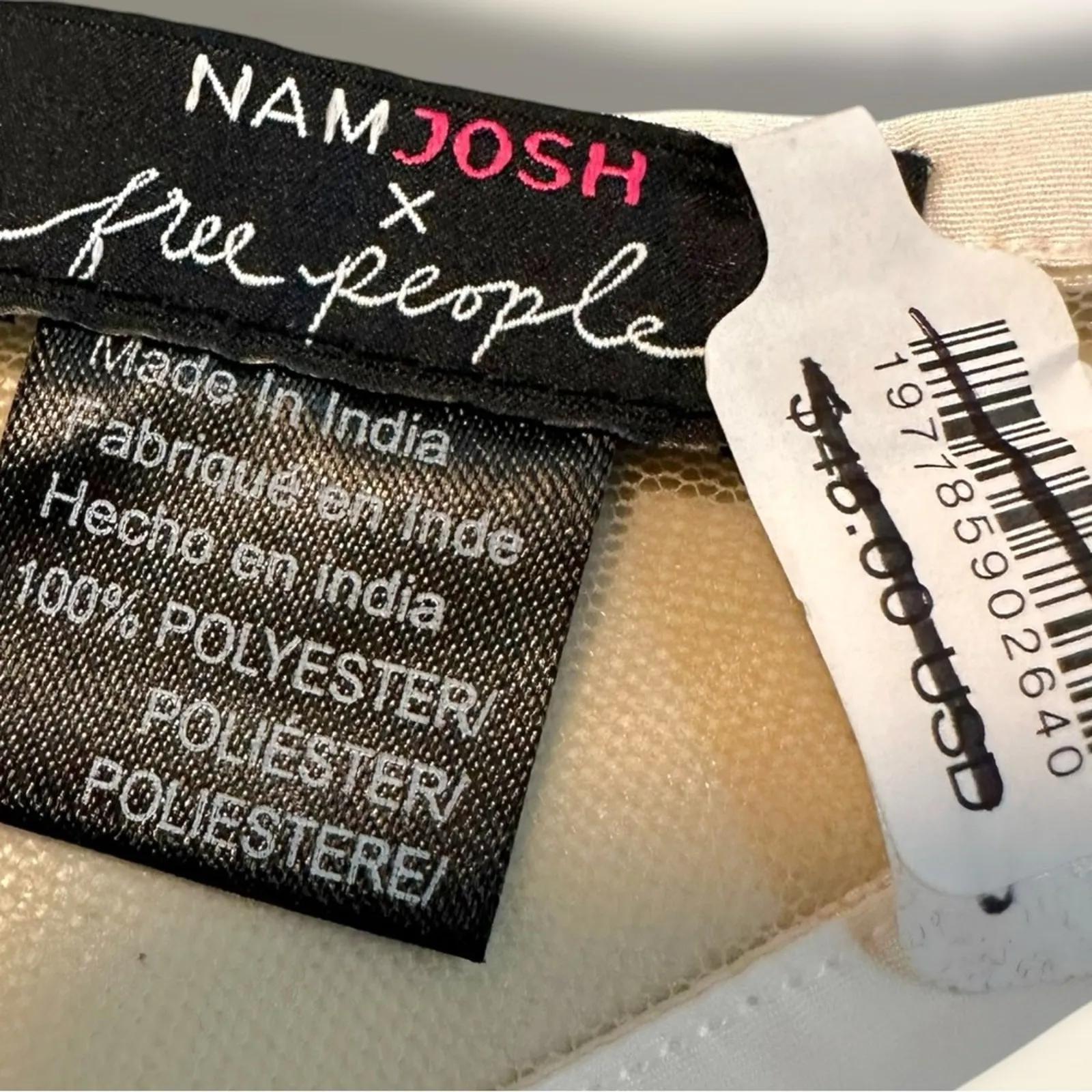 Free People NAMJOSH Sheer Affection Hair Scarf Neutral Dainty Sheer Coquette NWT - Image 9