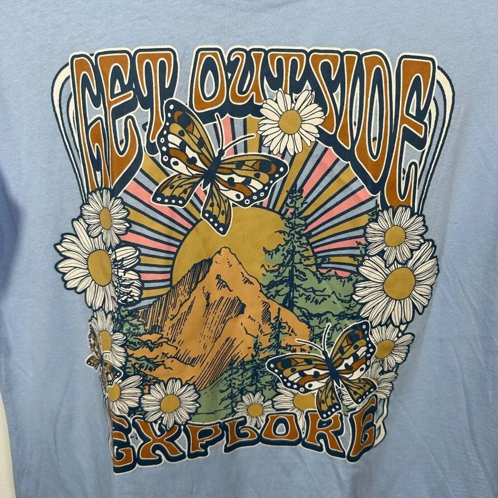 Wound Up XXL Graphic Tee Shirt Get Outside Explore NWOT Blue Mountains Hiking - Image 10