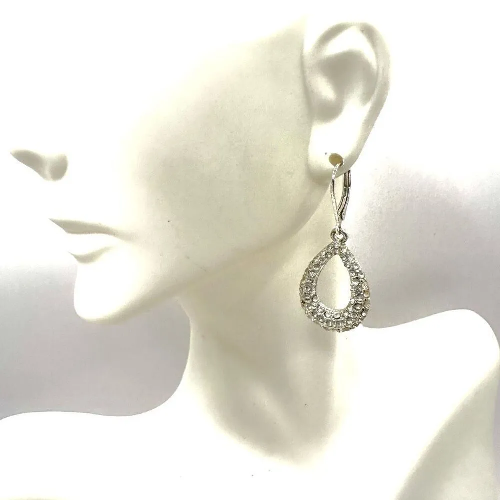 Kenneth Cole rhinestone teardrop earrings - Image 7
