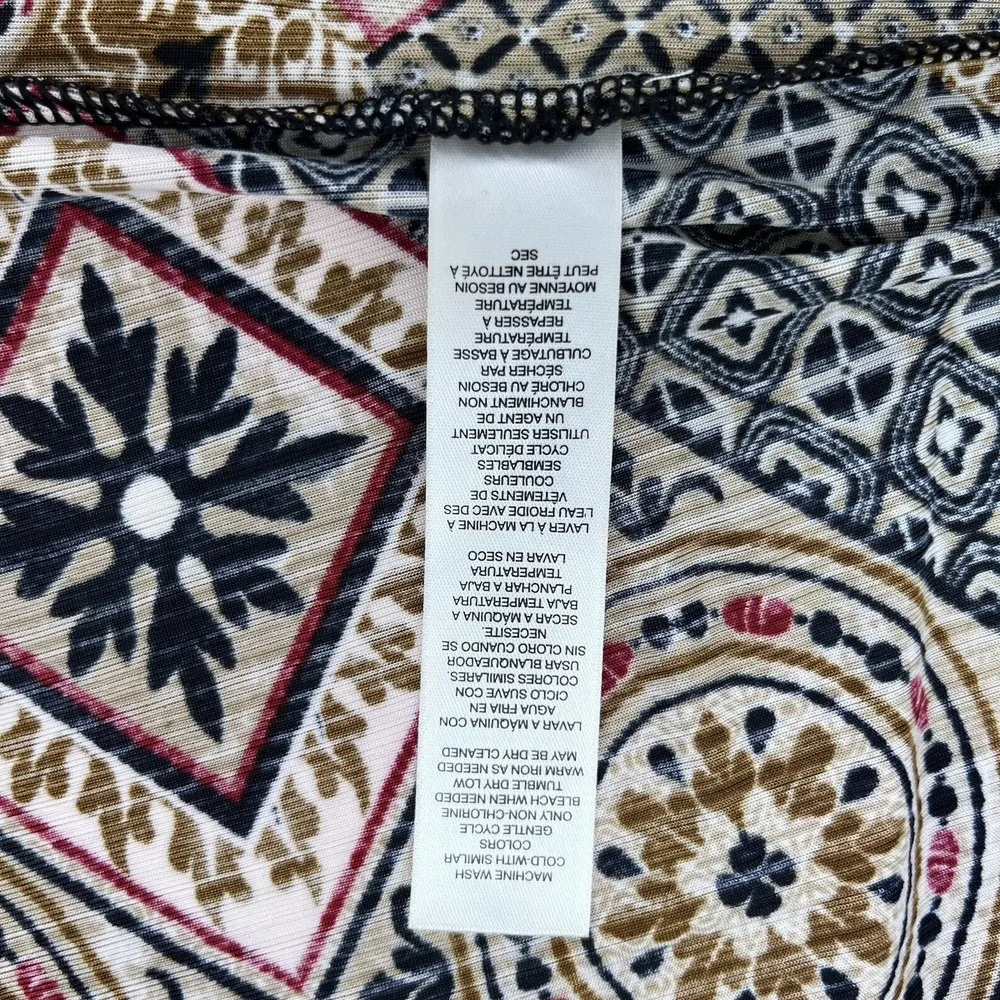 Chico's Cardigan XL Boho Patchwork Gypsy Open Front Long Line‎ Easywear Stretch - Image 8