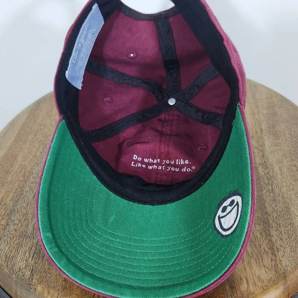Life is Good Burgundy Vintage Style Baseball Cap One Size Oxblood Baseball Cap - Image 5