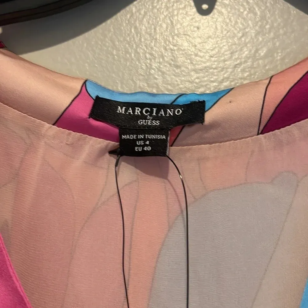 Marciano by Guess Bold Bloom Wrap Dress Multicolor wedding guest cocktail dress - Image 8