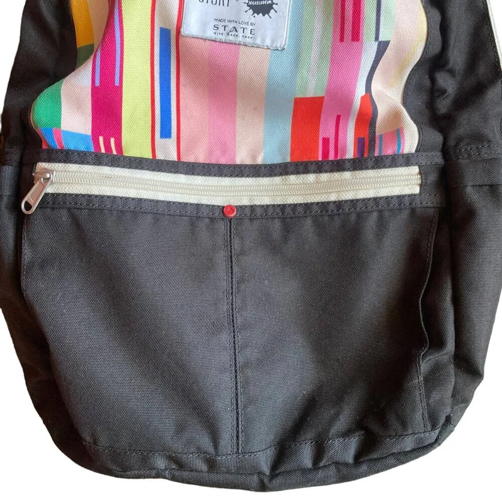 Story + Nickelodeon By State Kane Black & Custom Strip Backpack - Image 3