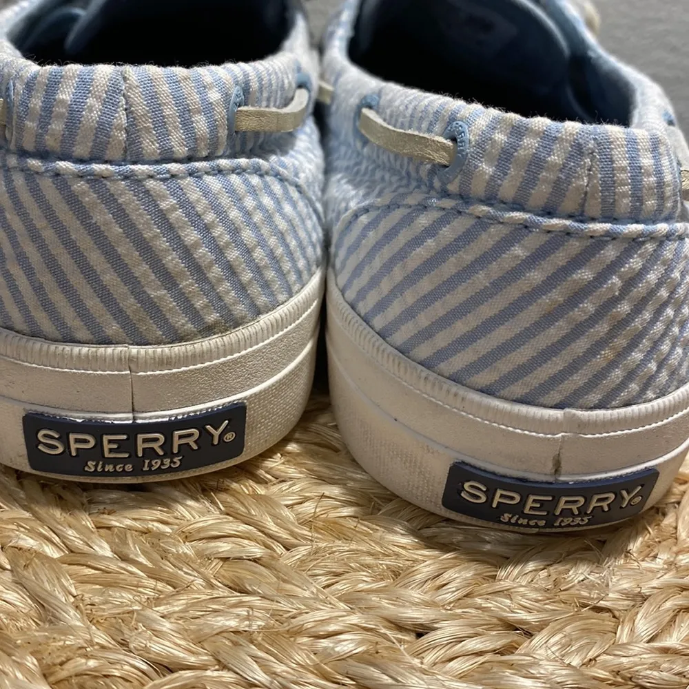 Sperry womens white and blue striped slip on  size 8.5 - Image 3