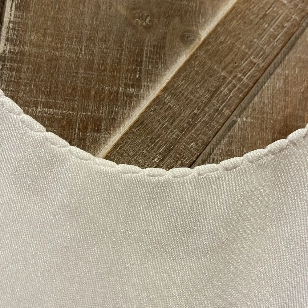 Gilligan & O Malley Romantic Nylon Camisole Off White Cami - Image 9