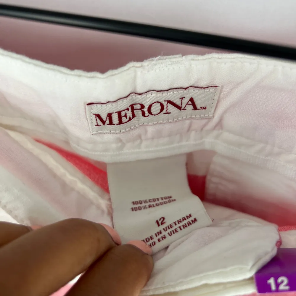 Merona 100% Cotton Nautical Striped Lightweight Shorts Preppy‎ Size 12 - Image 6