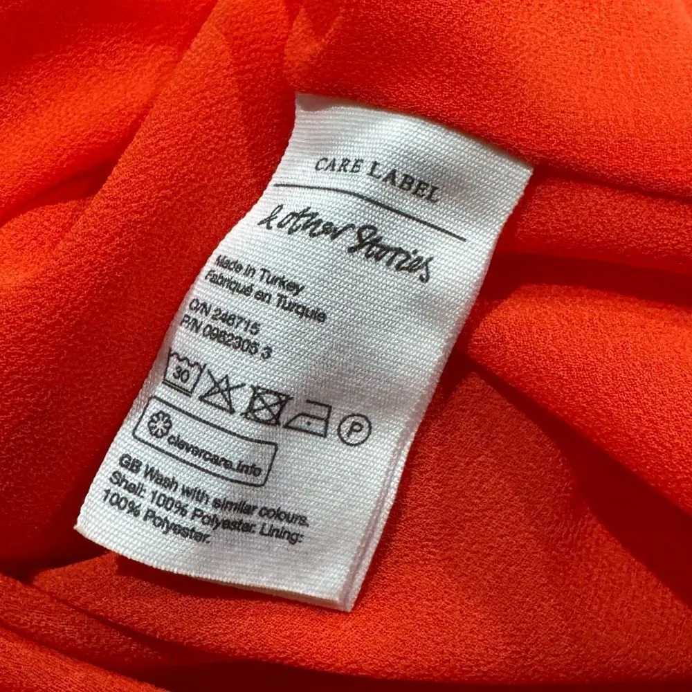& Other Stories Stockholm Atelier Orange Flounced Tiered Mini Dress Women’s 2 - Image 4