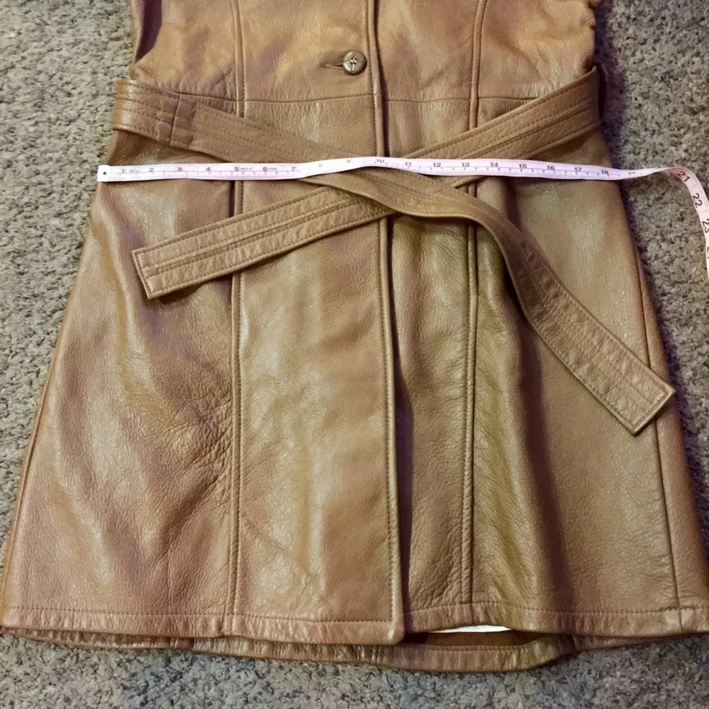 Vintage Deerskin Leather Coat Womens 34 Used RARE - Image 11