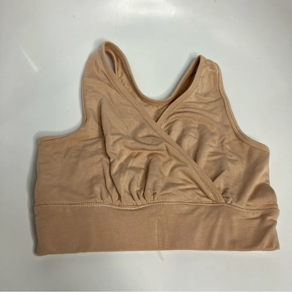 Kindred bravely Davy piper French Terry nursing‎ bra tan peach women’s size S+ - Image 2
