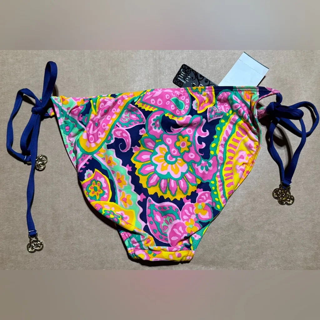 Women’s Rampage Floral String Tie Bikini Swim Bathing Suit Bottom Large NEW - Image 3
