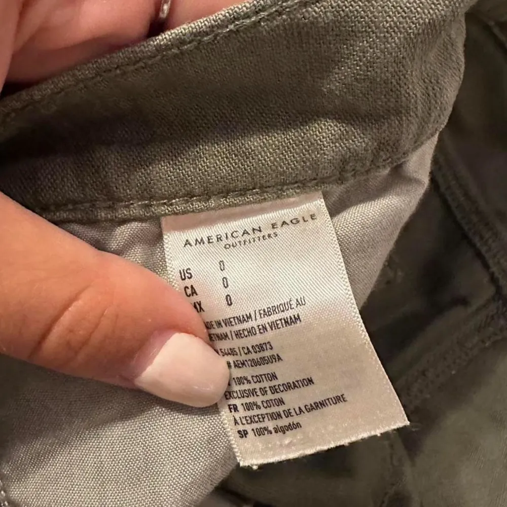 American Eagle army green jean shorts - Image 5