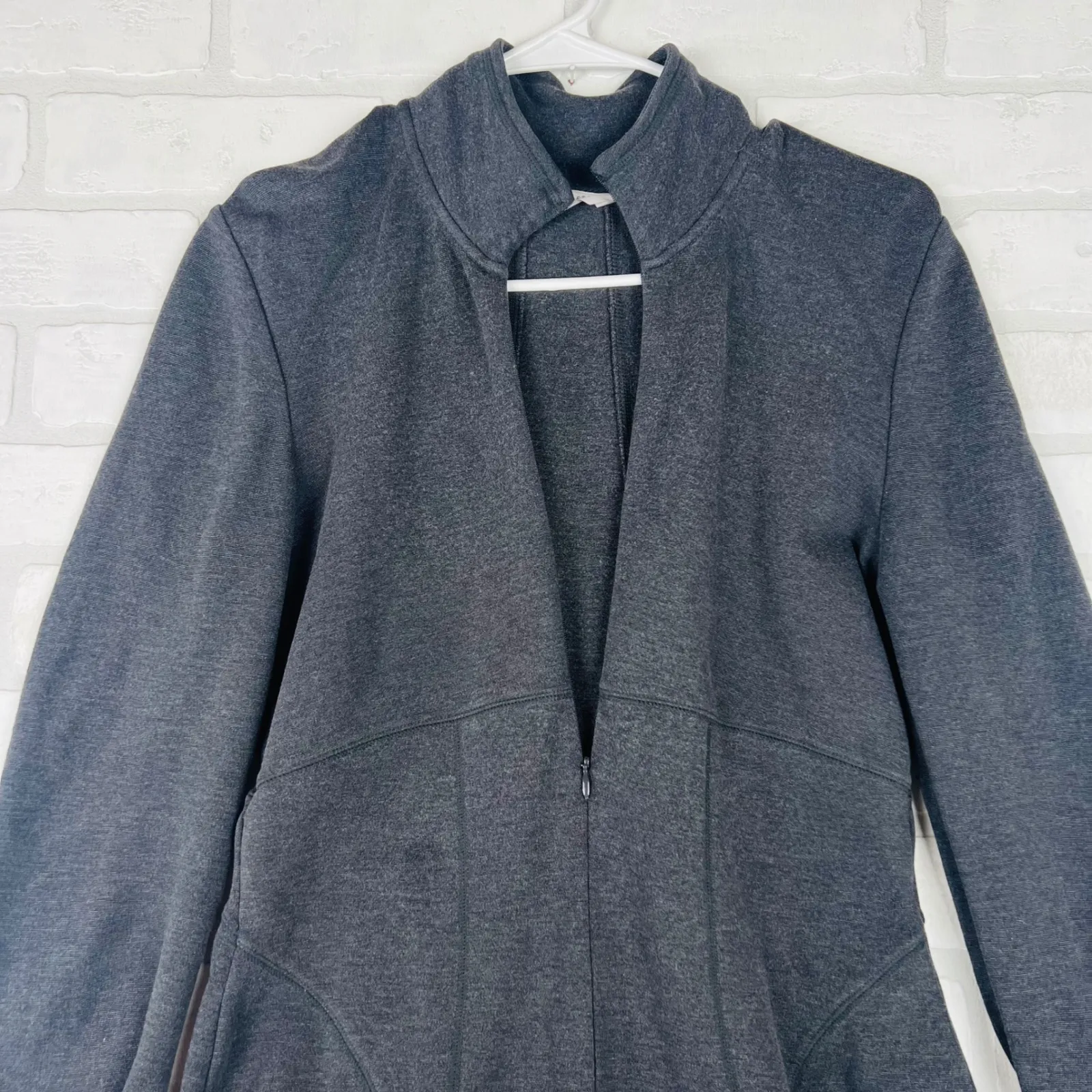 Athleta Cassidy Ponte Gray Mock Neck Long Sleeve Athletic Dress‎ Size ST - Image 13