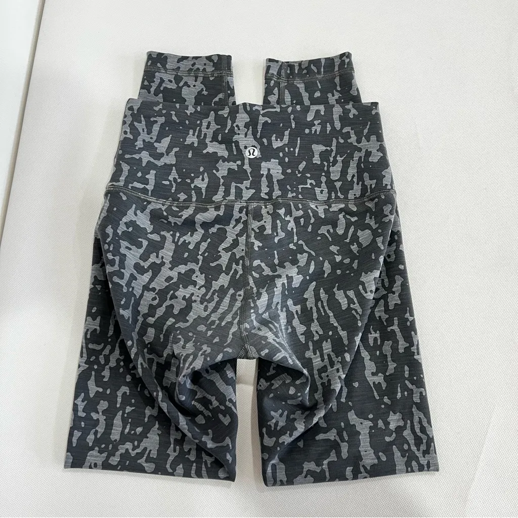 Lululemon Wunder Train High-Rise Tight 25" Heathered Black Asphalt Grey Size 4 - Image 3
