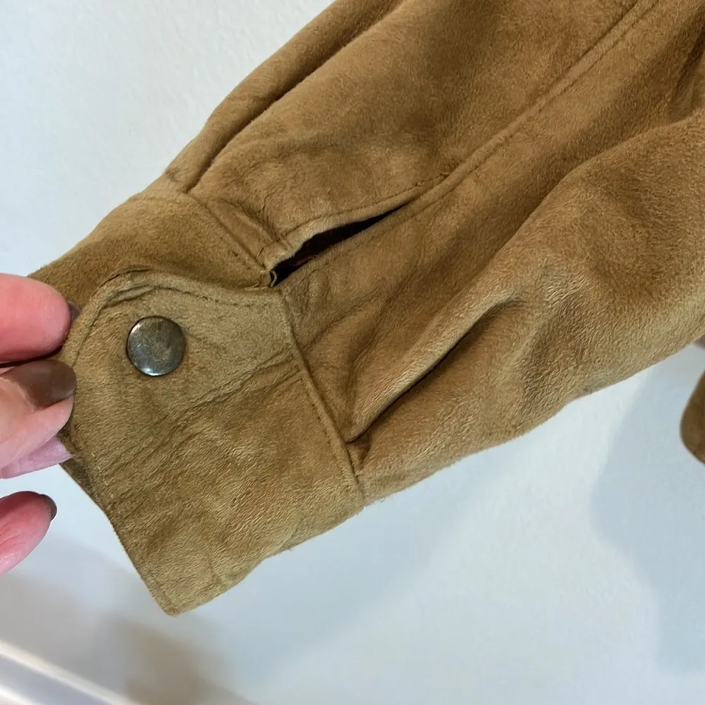 Vintage soft leather jacket w/ lining Tan Size L - Image 4