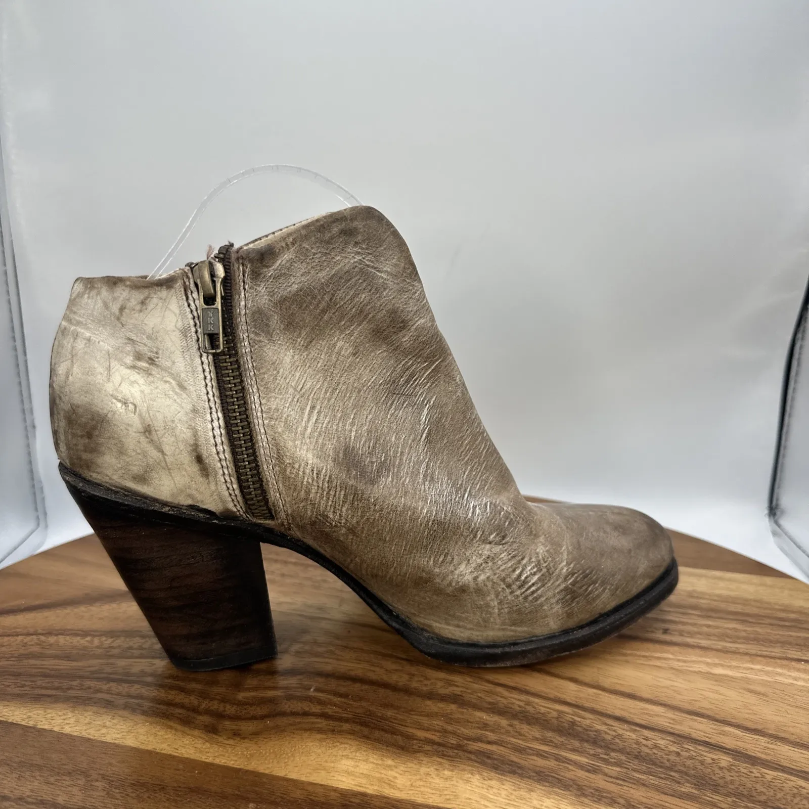 Freebird by Steven Detroit Ankle Boots‎ Bootie Distressed Brown Boho Women's 10 - Image 5