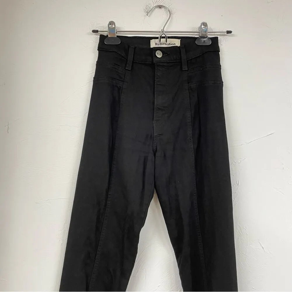 Reformation Black Womens High Rose Stretch Jeggings Leggings 24 Skinny Jeans - Image 8